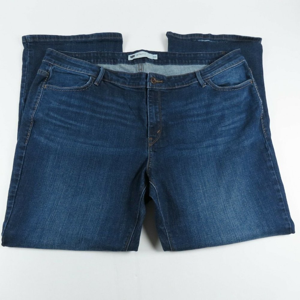 Levis 590 Womens Jeans Plus Size 22W Bootcut Blue